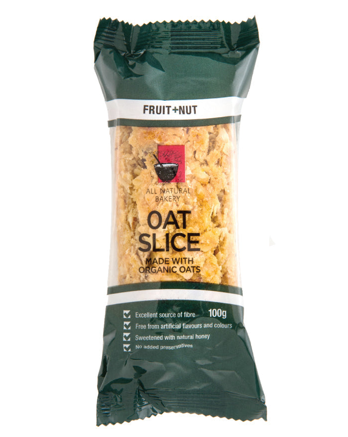 All Natural Bakery Organic Oat Slice Fruit & Nut 14 x 100g - Fine Food Direct