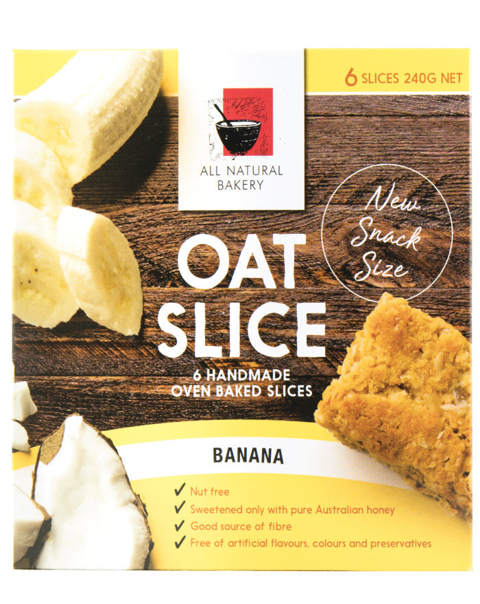 All Natural Bakery Multipack Oat Slice Banana 240g - Fine Food Direct