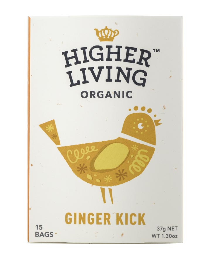 Higher Living Organic Ginger Kick 3 x 27g - Fine Food Direct