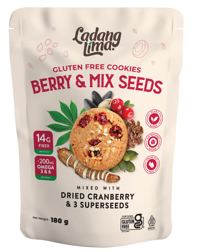 Ladang Lima Berry & Mix Seeds Gluten Free Cookies 180g