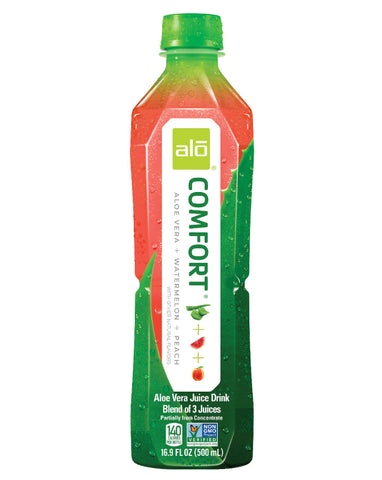 ALO Comfort Aloe, Watermelon & Peach 12 x 500ml - Fine Food Direct