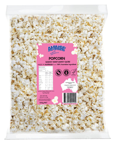 Amaise Popcorn Bulk Bag Slightly Sweet Lightly Salted 300g