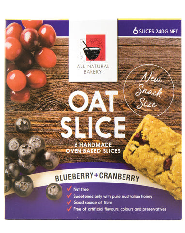 All Natural Bakery Multipack Oat Slice Blueberry & Cranberry 240g - Fine Food Direct