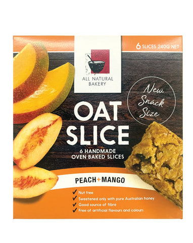 All Natural Bakery Multipack Oat Slice Peach & Mango 240g