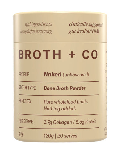 Broth + Co Bone Broth Powder Naked 120g