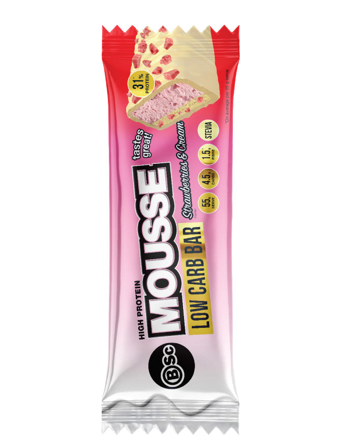 BSc Mousse Bar Strawberries & Cream 55g