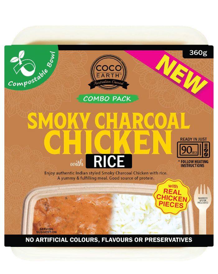 Coco Earth Smoky Charcoal Chicken With Rice 360g