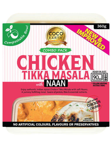 Coco Earth Chicken Tikka With Naan 360g