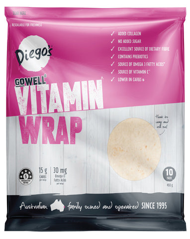 Diego's GoWell Vitamin Wraps 450g