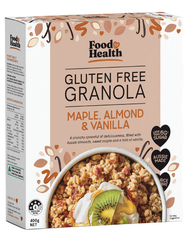 Food for Health Gluten Free Granola Maple, Almond & Vanilla 400g