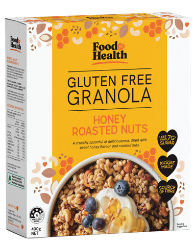 Food for Health Gluten Free Granola Honey Roasted Nut  400g