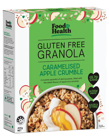 Food for Health Gluten Free Granola Caramelised Apple Crumble 400g