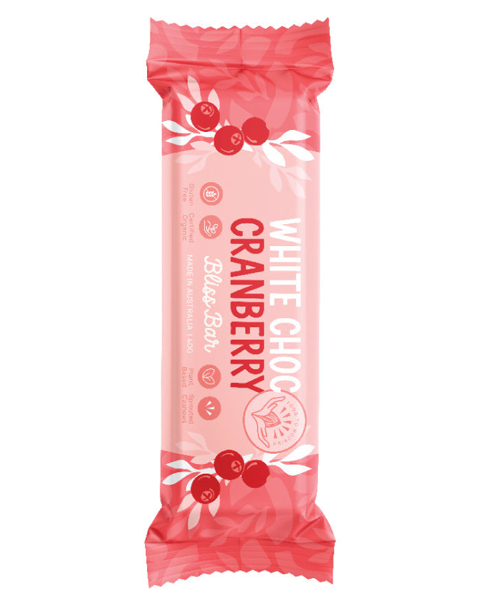 Food to Nourish Bliss Bar White Choc Cranberry 40g