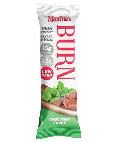 Maxine's Burn Bar Choc Mint 12 x 40g - Fine Food Direct