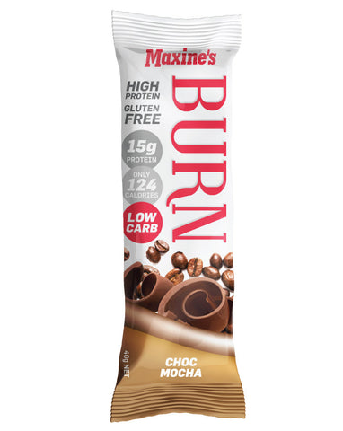 Maxine's Burn Bar Choc Mocha 12 x 40g - Fine Food Direct