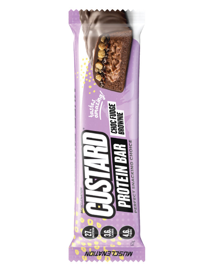 Muscle Nation Protein Custard Bar Choc Fudge Brownie 60g