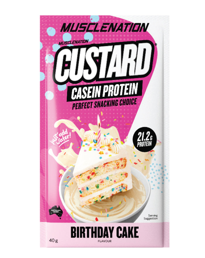 Muscle Nation Custard Protein Birthday Cake 40g