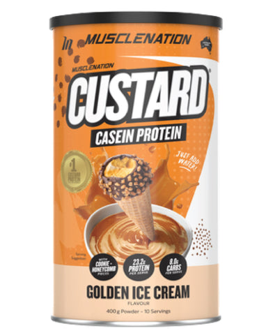 Muscle Nation Custard Protein Powder Golden Ice Cream 400g