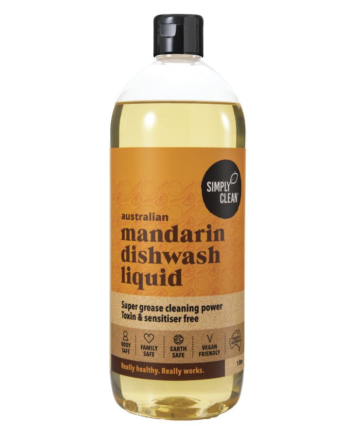 SimplyClean Mandarin Dishwash Liquid 1 ltr