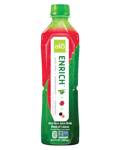 ALO Enrich Aloe Vera, Pomegranate & Cranberry 12 x 500ml - Fine Food Direct