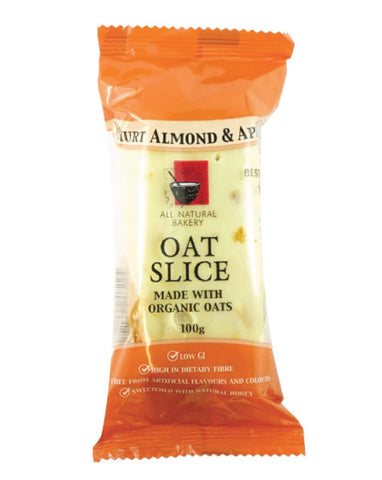 All Natural Bakery Organic Oat Slice Yoghurt Almond & Apricot 14 x 100g - Fine Food Direct