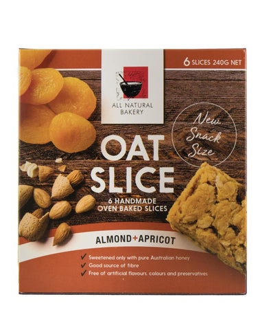 All Natural Bakery Multipack Oat Slice Almond & Apricot 240g - Fine Food Direct