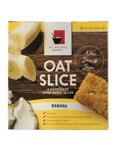 All Natural Bakery Multipack Oat Slice Banana 240g - Fine Food Direct