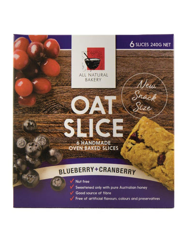 All Natural Bakery Multipack Oat Slice Blueberry & Cranberry 240g - Fine Food Direct