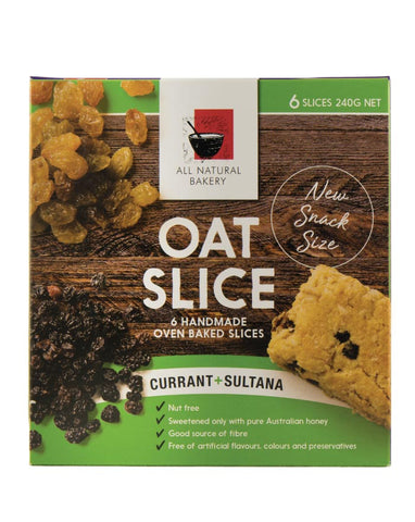 All Natural Bakery Multipack Oat Slice Currant & Sultana 240g - Fine Food Direct