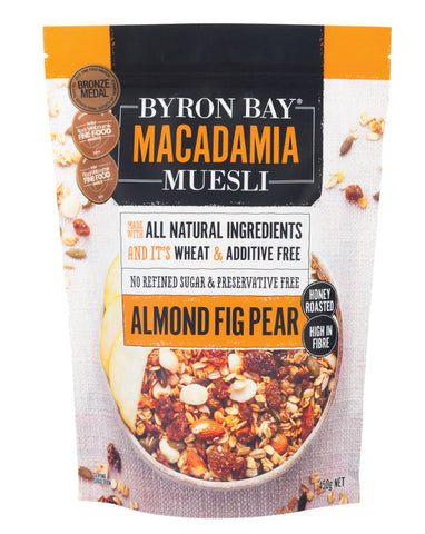 Byron Bay Macadamia Muesli Almond Fig & Pear 450g - Fine Food Direct