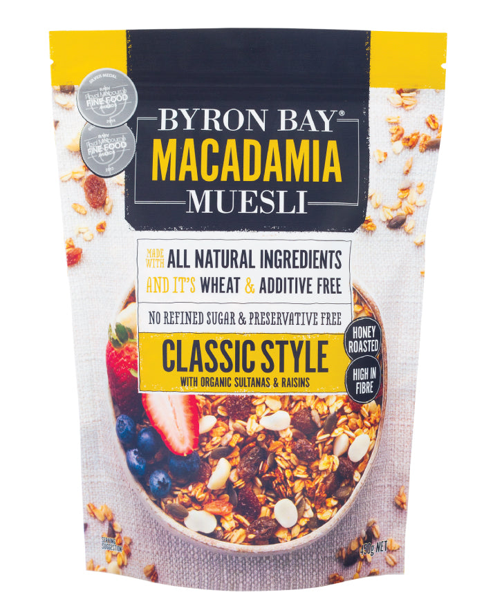 Byron Bay Macadamia Muesli Classic 450g - Fine Food Direct