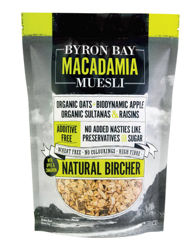 Byron Bay Macadamia Muesli Natural Bircher 450g - Fine Food Direct