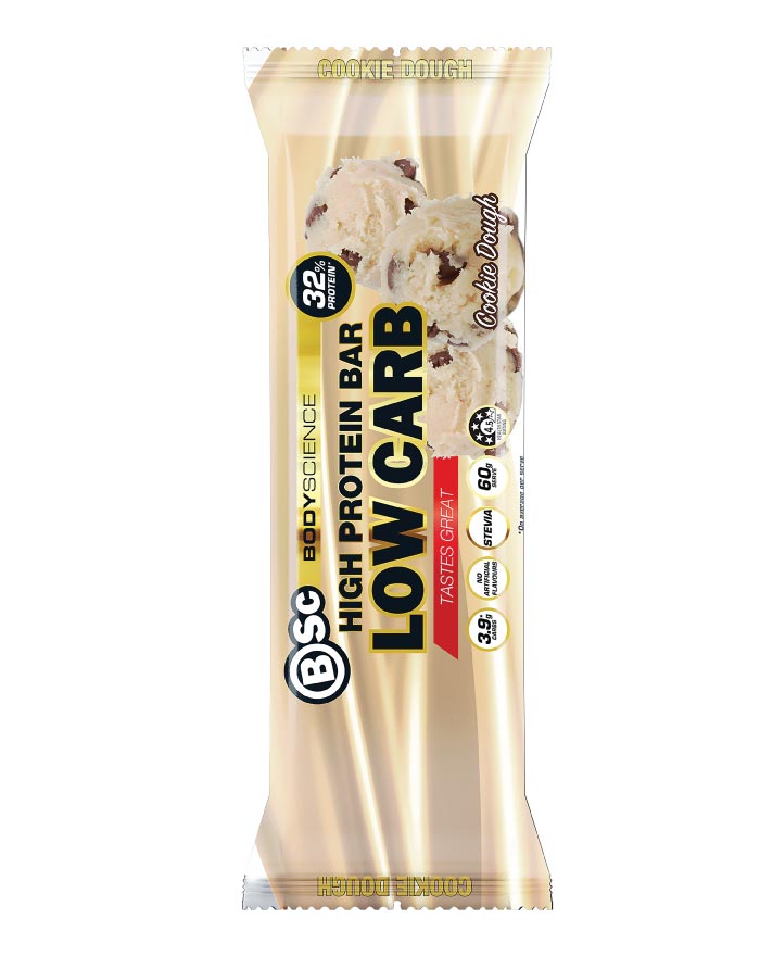 Body Science High Protein Bar Cookie Dough 12 x 60g - Fine Food Direct
