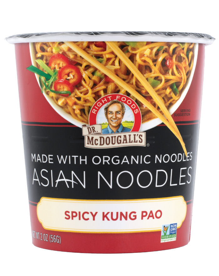 Dr. McDougall's Asian Style Spicy Kung Pao Noodles 6 x 58g - Fine Food Direct