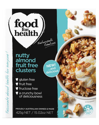 Food for Health Nutty Almond Clusters 425g - Fine Food Direct
