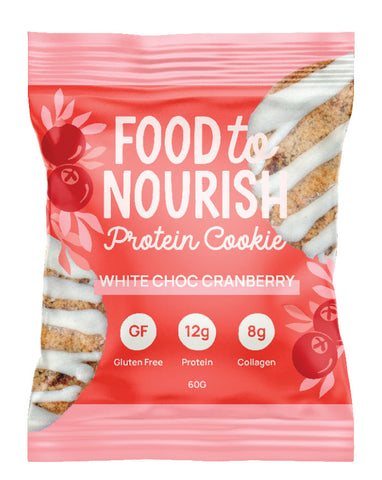 Food to Nourish Protein Cookie White Chocolate Cranberry 60g