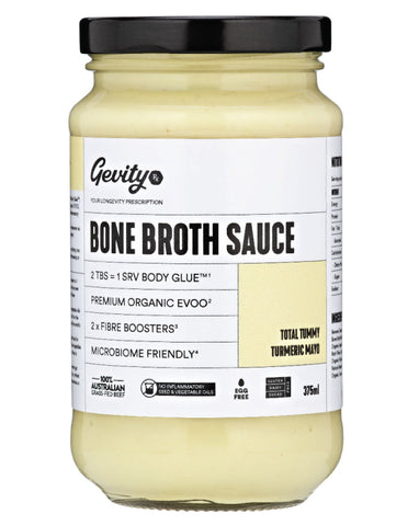 Gevity Rx Bone Broth Sauce Total Tummy Turmeric Mayo 375ml