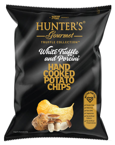 Hunter's Hand Cooked Potato Chips White Truffle and Porcini 125g