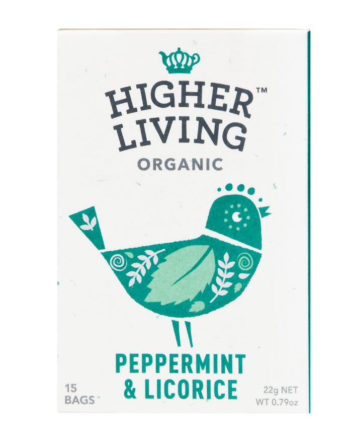Higher Living Organic Tea Peppermint & Licorice 3 x 22g - Fine Food Direct