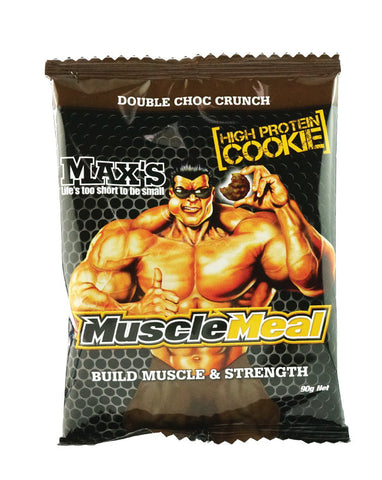 Max's Muscle Meal Cookies Double Choc 12 x 90g - Fine Food Direct