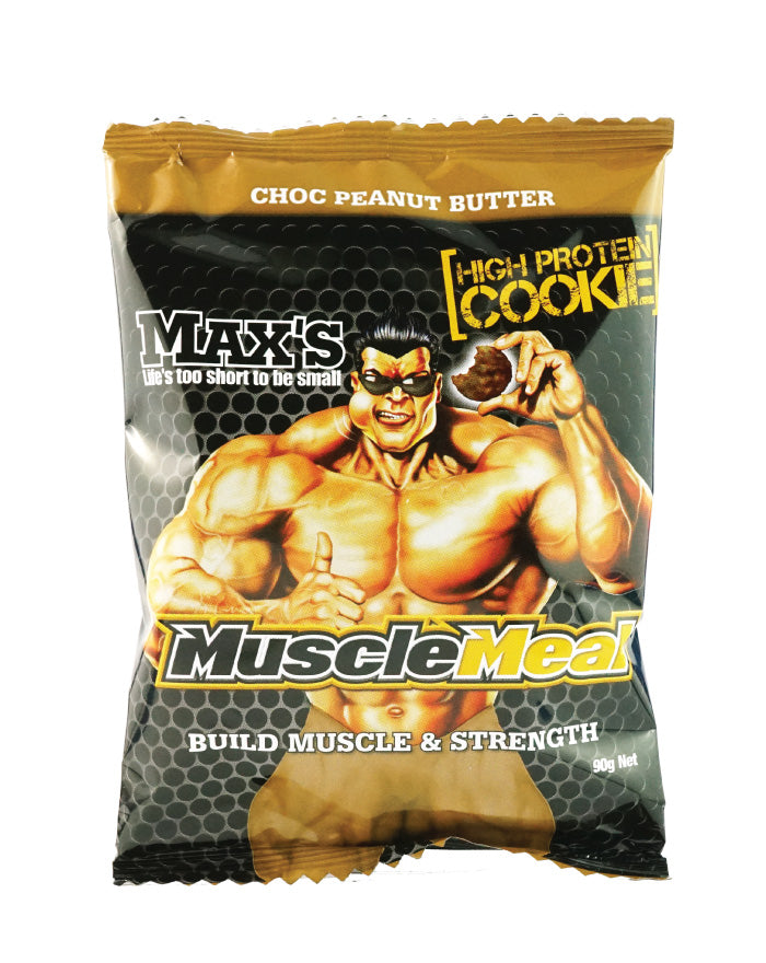 Max's Muscle Meal Cookies Choc Peanut Butter 12 x 90g - Fine Food Direct