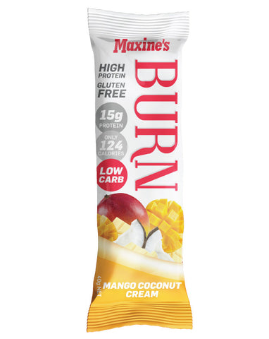 Maxine's Burn Bar Mango Coconut Cream 12 x 40g - Fine Food Direct