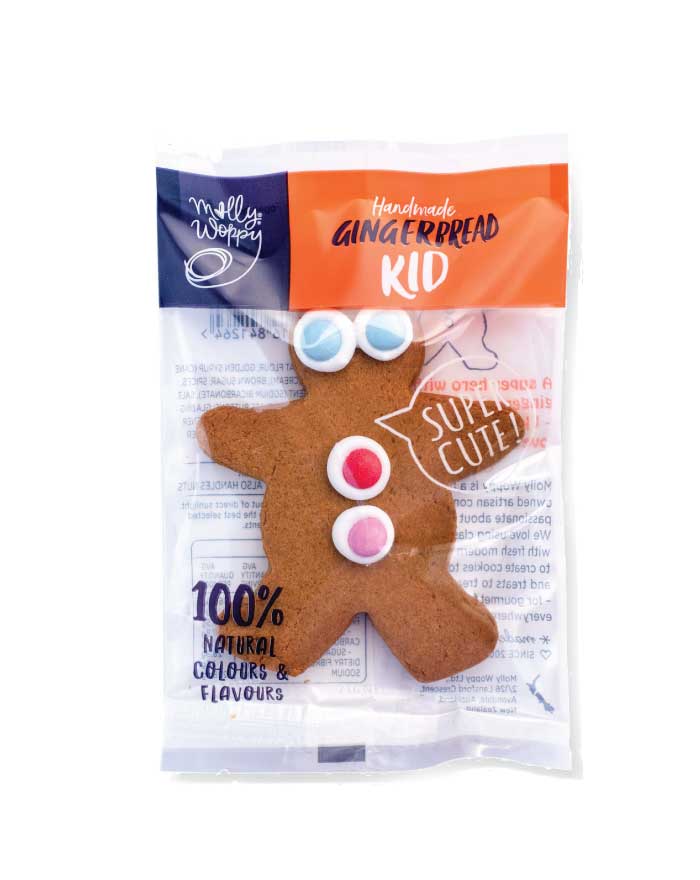 Molly Woppy Gingerbread Kid Counter Display 18x21g - Fine Food Direct