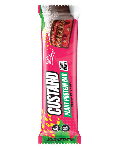 Muscle Nation Plant Protein Custard Bar Choc Berry 50g