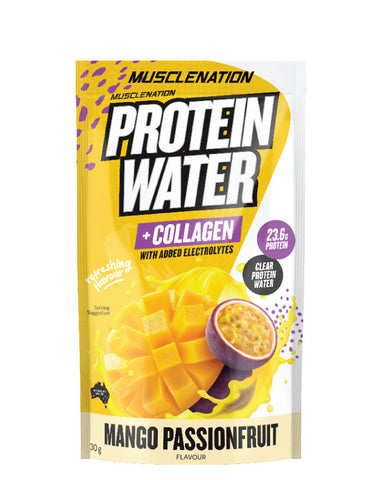 Muscle Nation Protein Water Powder Mango Passionfruit 30g