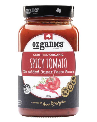 Ozganics Spicy Tomato Pasta Sauce 500g - Fine Food Direct