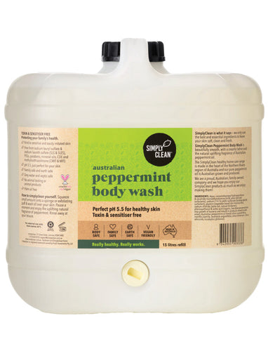 SimplyClean Peppermint Body Wash 15 ltr