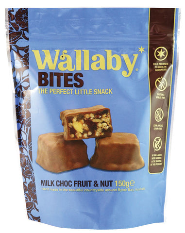 Wallaby Bites Milk Chocolate Fruit & Nut 150g - Fine Food Direct