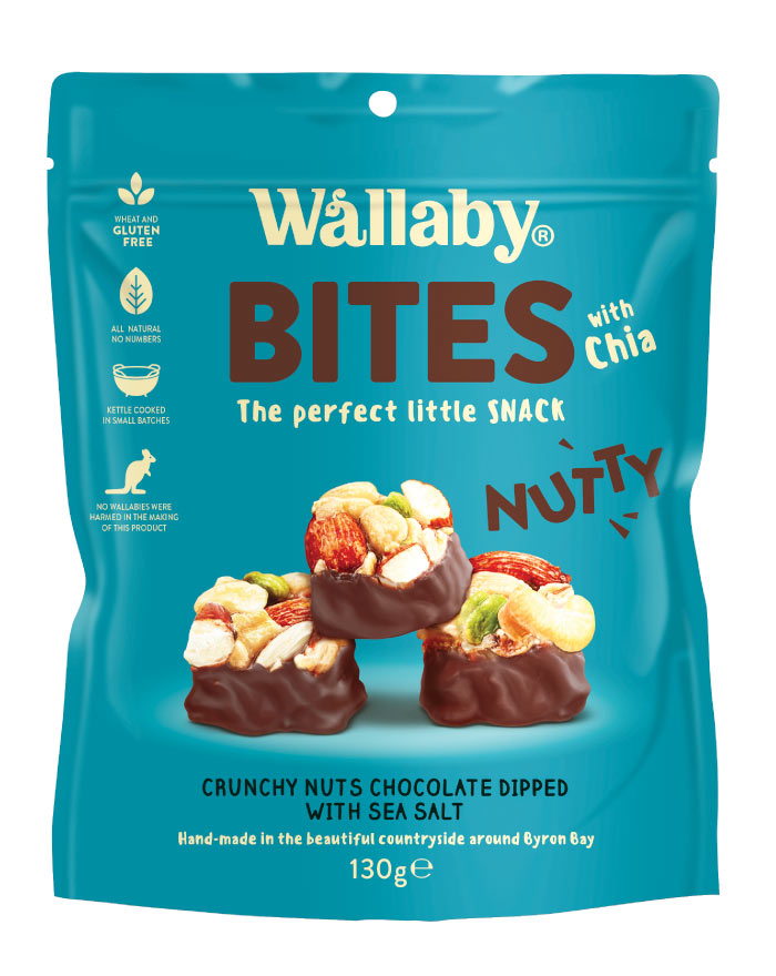 Wallaby Nutty Bites Sea Salt 130g - Fine Food Direct