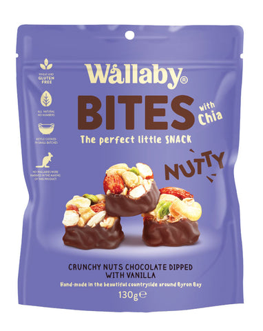 Wallaby Nutty Bites Vanilla 130g - Fine Food Direct